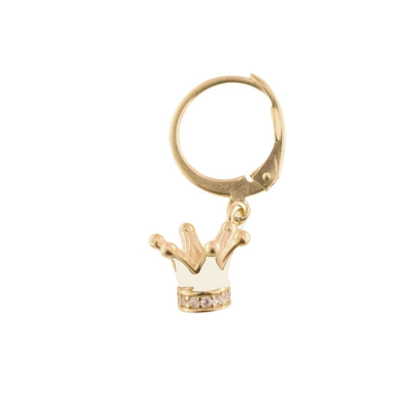 Versari White Crown Single Earring