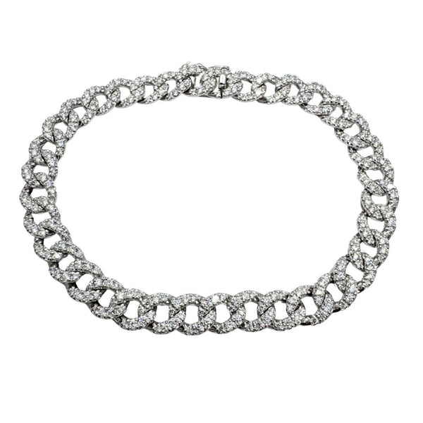 Bracciale Groumette Davite&Delucchi in Oro Bianco e Diamanti BR002317