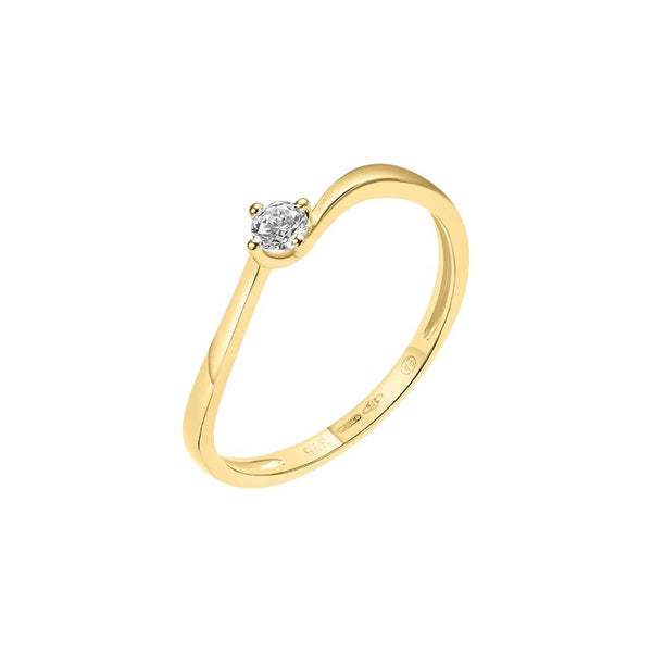 Anello Stroili Solitario Claire Oro Giallo Cubic Zirconia 1412099