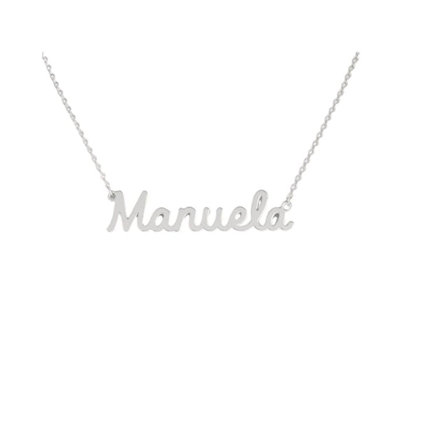 Collana Nome Manuela In Acciaio 316 -