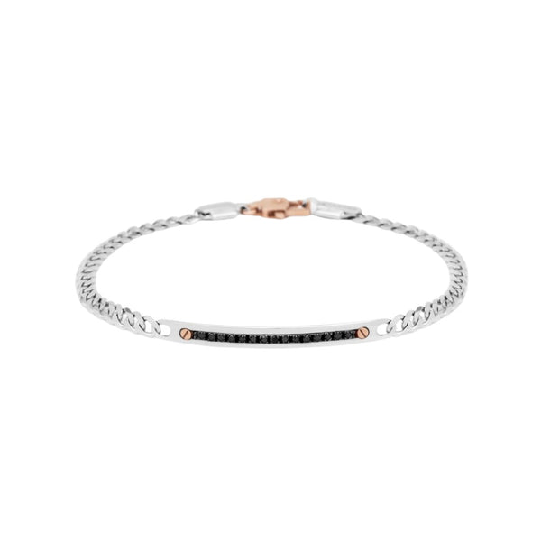 Pulsera Zancan de oro blanco con diamantes