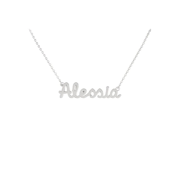 Collar con nombre Alessia en acero inoxidable 316