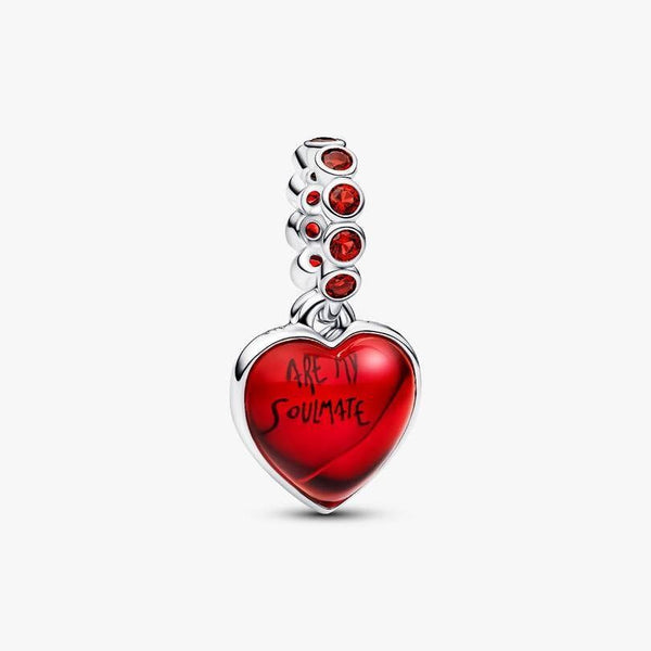 Charm Pandora Pendente Doppio Cuore Vetro Di Murano Rosso 794429C01