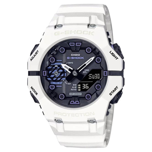 White G-Shock Watch with Bluetooth