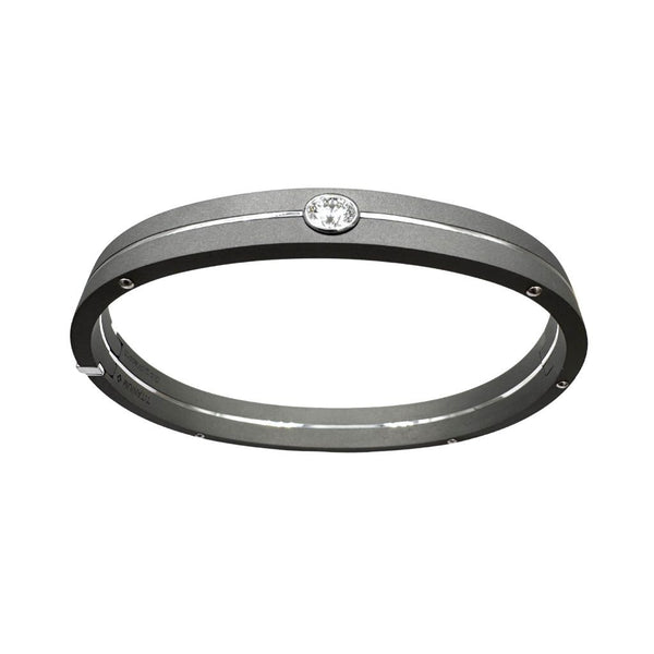 Bracciale Giorgio Visconti da Uomo in Titanio Oro e Diamante -
