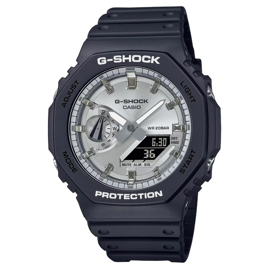 G-Shock Classic Series GA-2100 Watch with Silver Dial