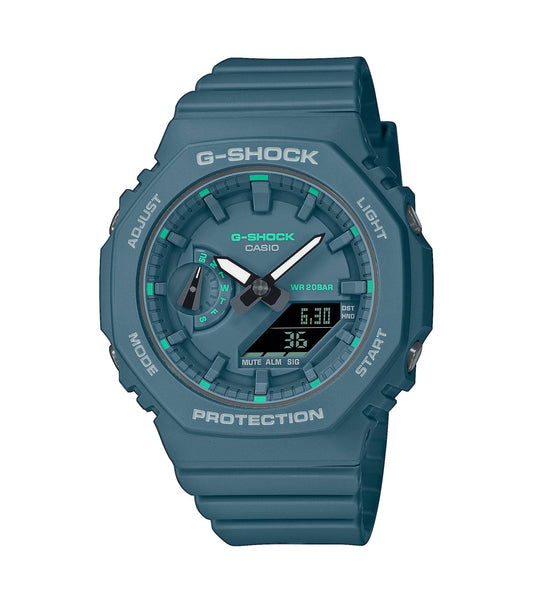 Women's G-Shock Watch with Octagonal Case and Teal Strap