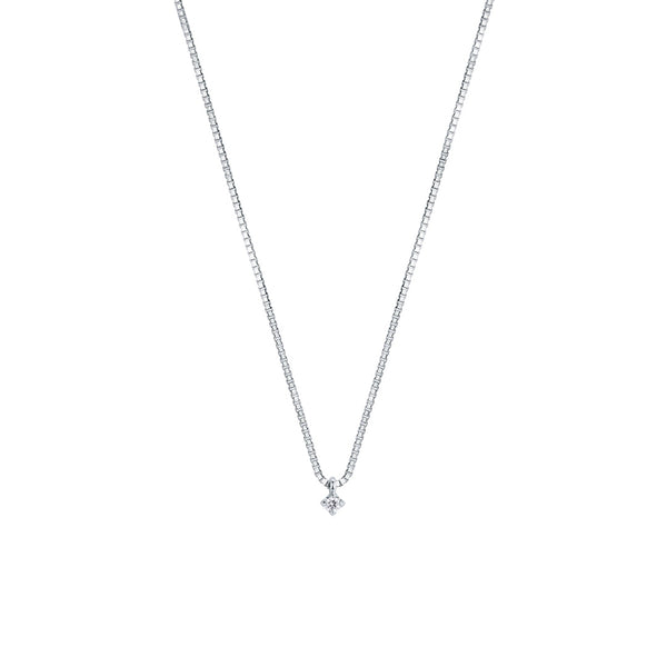 Collana Mirco Visconti Puntoluce in Oro Bianco 18 KT e Diamante Naturale