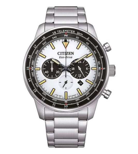 Citizen Men's Chrono Aviation Watch with White Dial