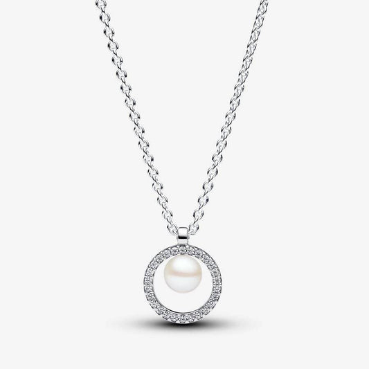 Collana Pandora Con Perla D’Acqua Dolce Coltivata E Pavè