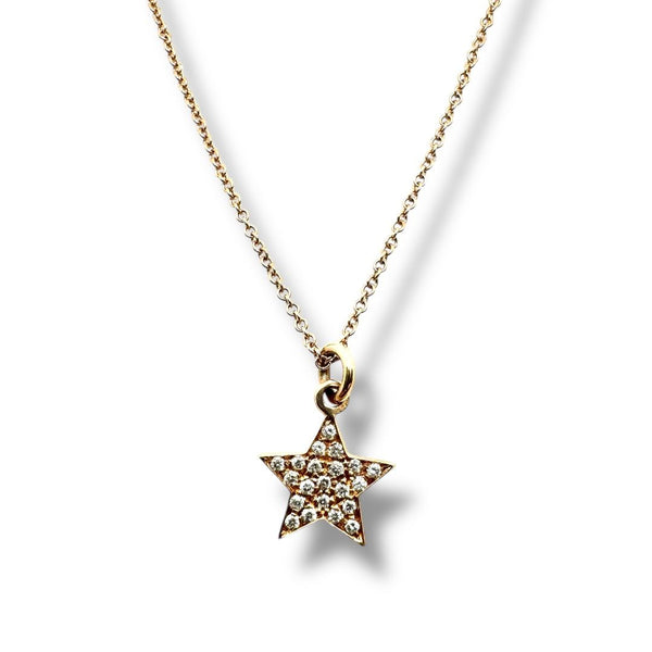 Collana Iannelli Handmade in Oro Rosa 18 KT con Stella Pendente con Diamanti 2398