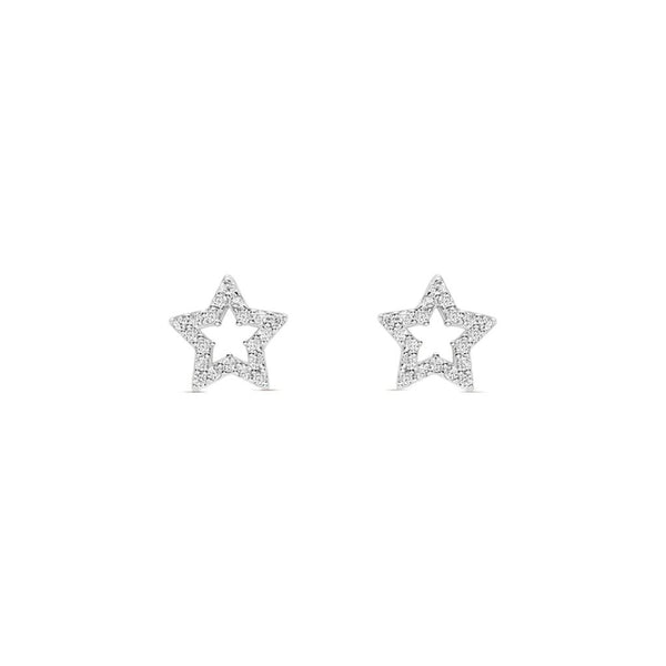 Orecchini Stroili Lobo Stella Bon Ton Oro Bianco 9 KT Cubic Zirconia 1412816
