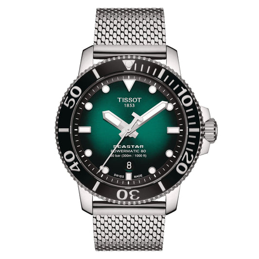 Oorlogio Tissot Seastar 1000 Powermatic 80 Verde