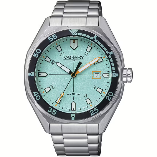 Vagary Men's Aqua 39mm Watch with Turquoise Dial