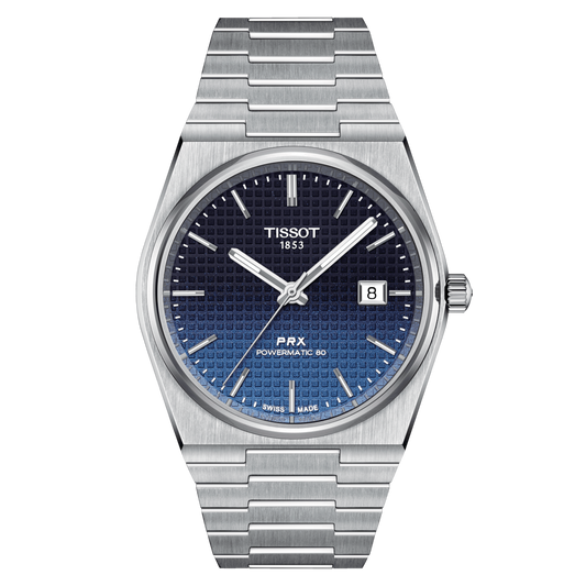 Orologio Tissot PRX In Acciaio 40 MM Dal Viola Sfumato Al Blu