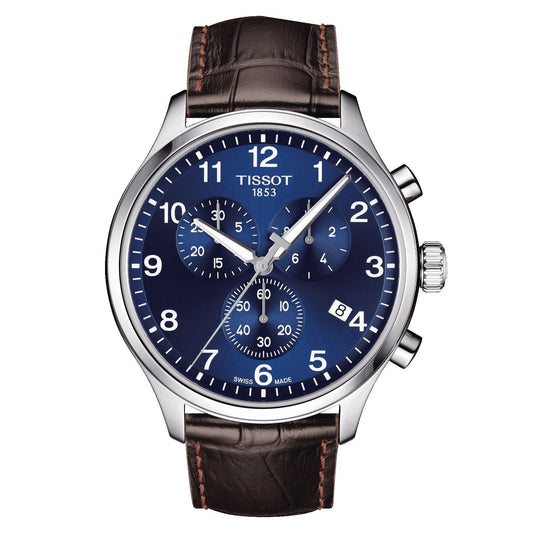 OrologioTissot Chrono XL classic Blu con Cinturino in Pelle
