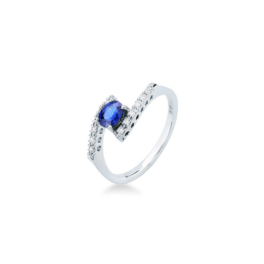 Mirco Visconti Ring with Natural Sapphire and Diamonds