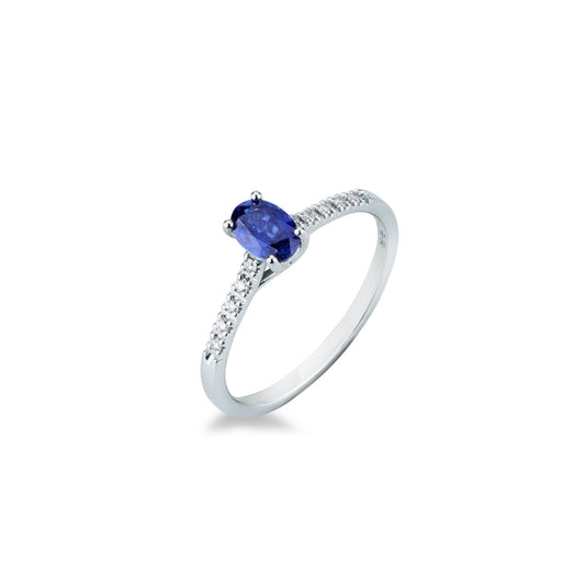 Mirco Visconti Ring with Natural Sapphire and Diamonds