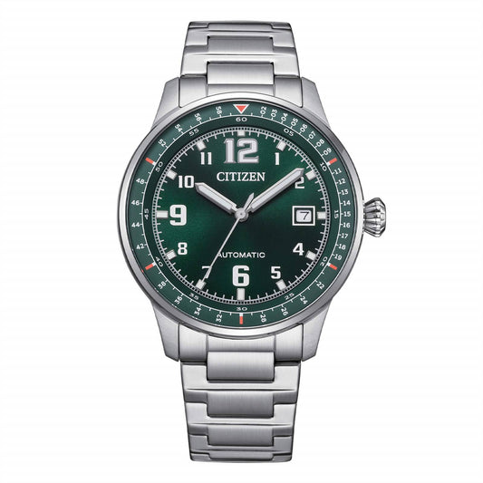 Citizen Men's Automatic Green Dial Aviator Watch OF 2025