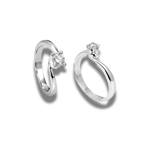 Giorgio Visconti Solitaire Ring with 0.55 ct Central Diamond