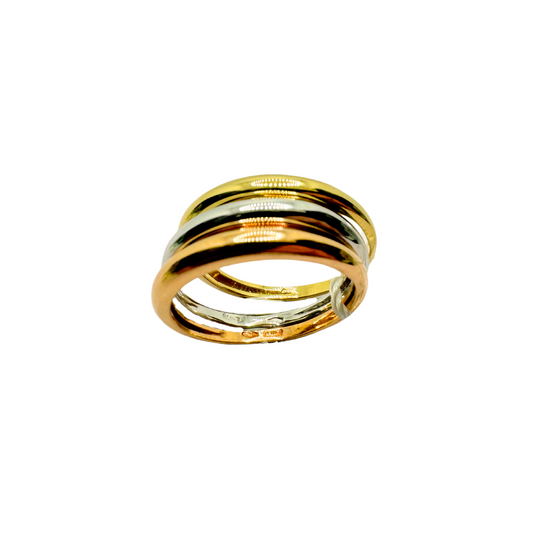 Set of Three Gold Rings in 18 KT Polished Gold
