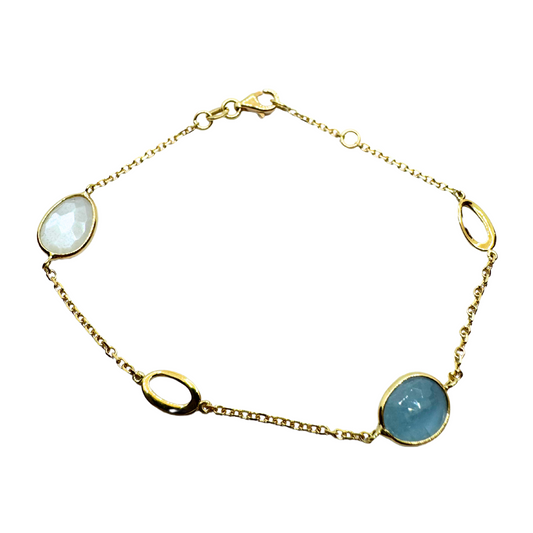 Bracciale in Oro Giallo 18 KT con Pietre Naturali