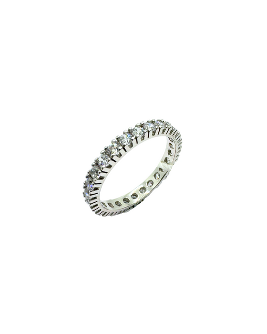 18KT White Gold and Zirconia Ring