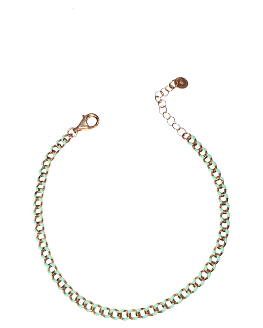 Pulsera pequeña Groumette con esmalte de Marcello Pane