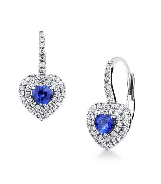 Orecchini Cuori Pendenti Mirco Visconti In Oro Con Brillanti E Diamanti