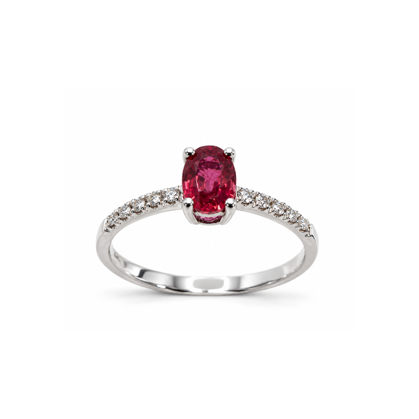 Anello Bibigì Veretta Con Zaffiro Rubino O Smeraldo Centrale E Diamanti -