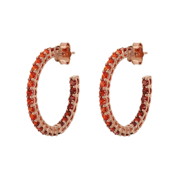 Orecchini Bronzallure A Cerchio Con Cubic Zirconia Effetto Dégradé Grandi -