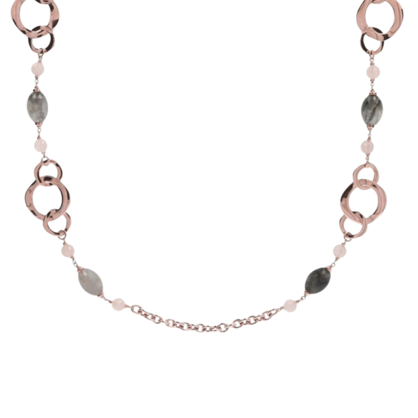 Collana Bronzallure In Golden Rosè Con Pietre Naturali WSBZ00988.GQ.RQ