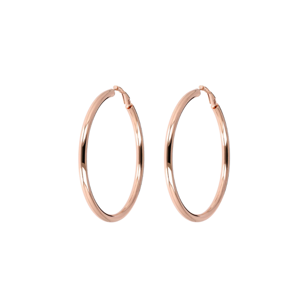Pendientes de aro Bronzallure en dorado rosado