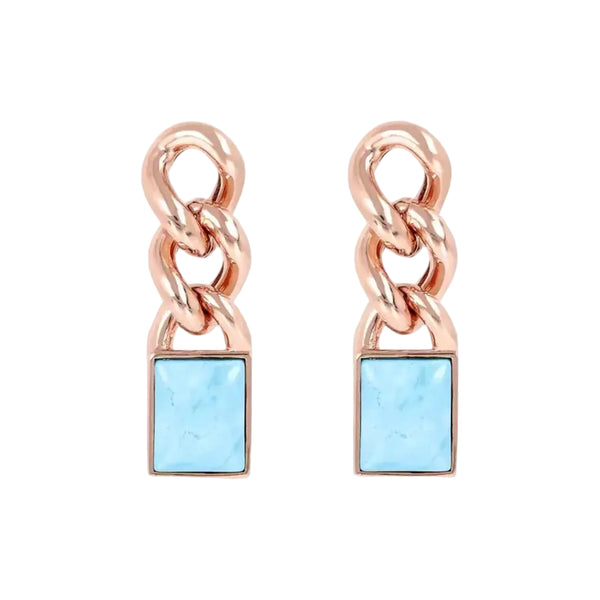 Orecchini Bronzallure Pendenti Con Pietra Cabochon Naturale -