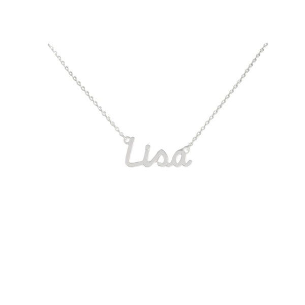 Collana Nome Lisa In Acciaio 316 -