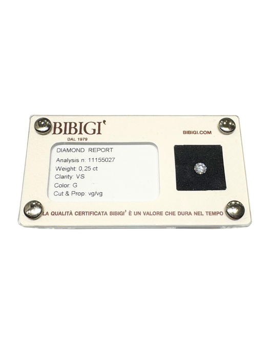 Blister Bibigì Con Diamante Certificato In Diverse Carature