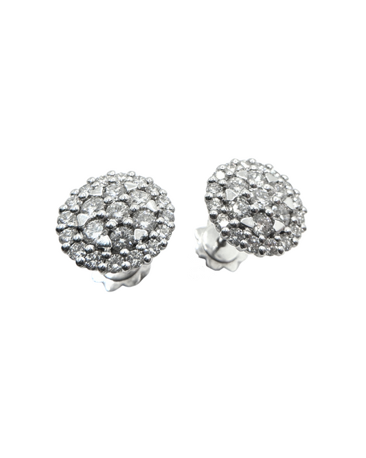 Pendientes Iannelli Magic Stud en oro blanco de 18 quilates y diamantes