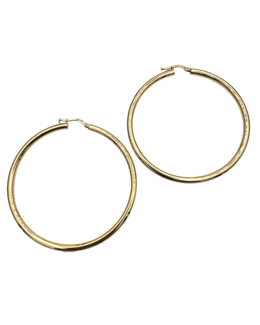 Cergi Big Earrings in 18KT Polished Yellow Gold