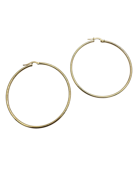 Big Hoop Earrings in 18KT Polished Yellow Gold