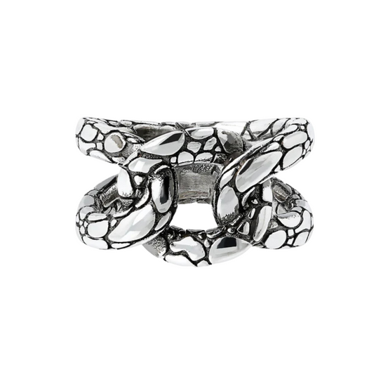 Anello Albert M. A Fascia Nodo Texture Serpente