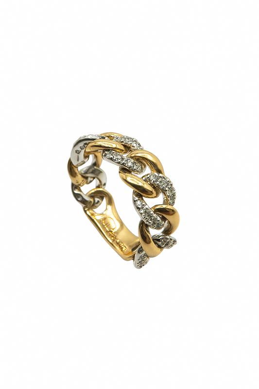 Giorgio Visconti Groumette Ring in Rose Gold and Diamonds