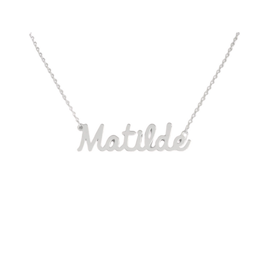 Collana Nome Matilde In Acciaio 316
