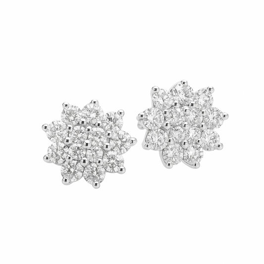 Magic Iannelli Handmade Earrings in White Gold with Diamonds