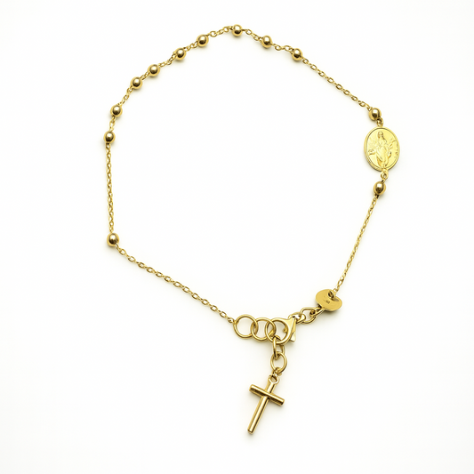 Bracciale Rosario in Oro Giallo 18 KT