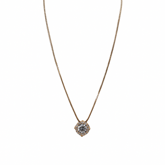 Collana in Oro Rosa Punto Luce Magic con Zirconi