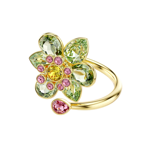 Anello Swarovski Aperto Idyllia Fiore Verde