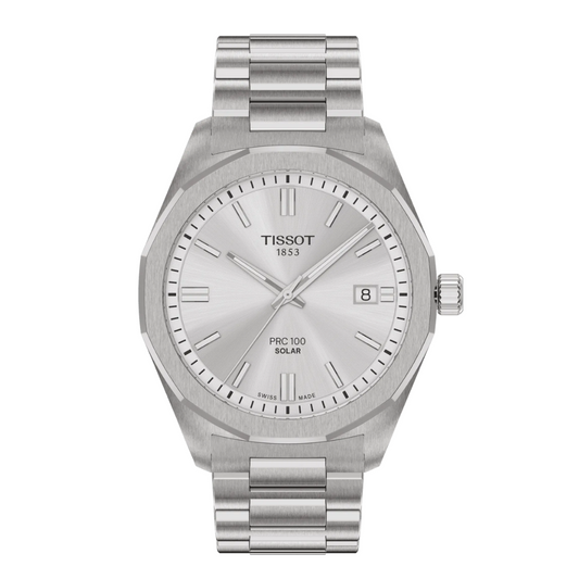 Orologio Tissot PRC 100 Solar 39mm Quadrante Silver