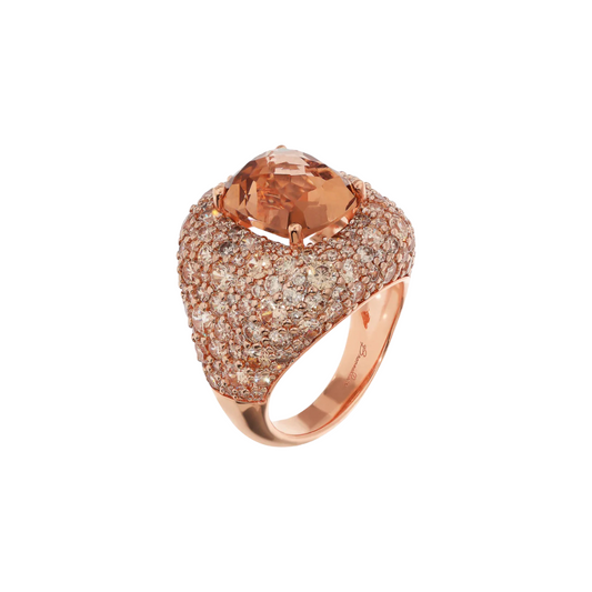 Anello Bronzallure Chevalier Graduato Con Prisma Gem E Pavé