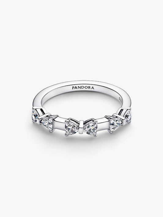 Anillo Pandora con lazos brillantes
