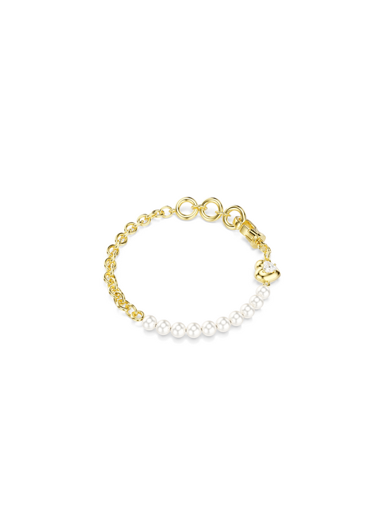 Bracciale Swarovski Idyllia Crystal Pearls Dorato M
